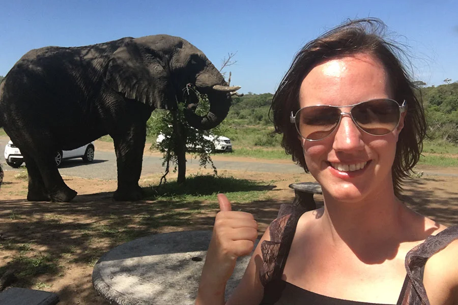 Selfie with elephant